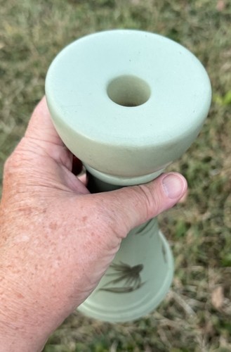 Pfaltzgraff  Naturewood Candleholder Ceramic Dragonfly Bee ~9 Inch Height sep25 - Picture 11 of 13