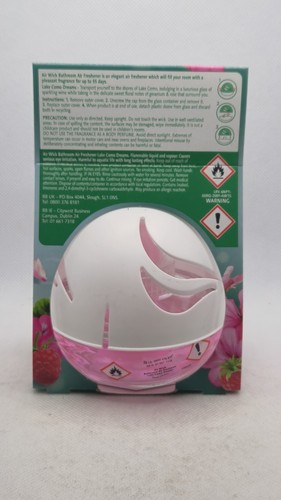 2x Airwick Lake Como Bathroom Air Freshener Sparkling Wine Raspberry Geranium - Picture 2 of 2