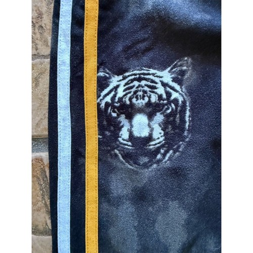 Tiger Leggings M schwarz AOP senf Streifen Gwen Stefani Y2K Breakdance Hip Hop - Bild 2 von 6