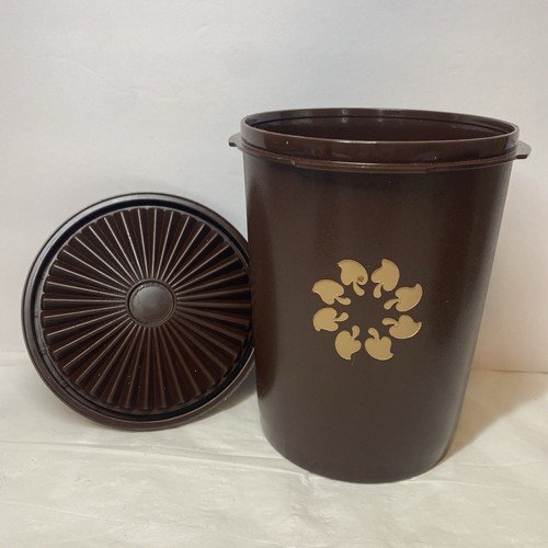 Vintage Tupperware Schokobraun Servier 3” & 6” mit Deckel  - Bild 8 von 15