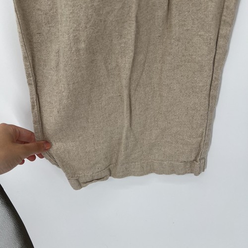 Universal Thread Linen Blend Jumpsuit Size 8 Wide Leg Safari Utility Beige - Picture 4 of 13