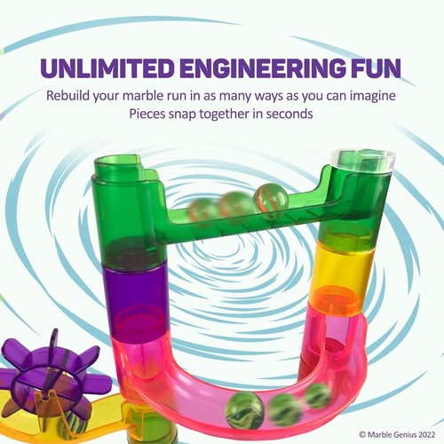 Marble Run Booster Set - 20 Pieces Total (Marbles Not Included), Construction... - Picture 4 of 9