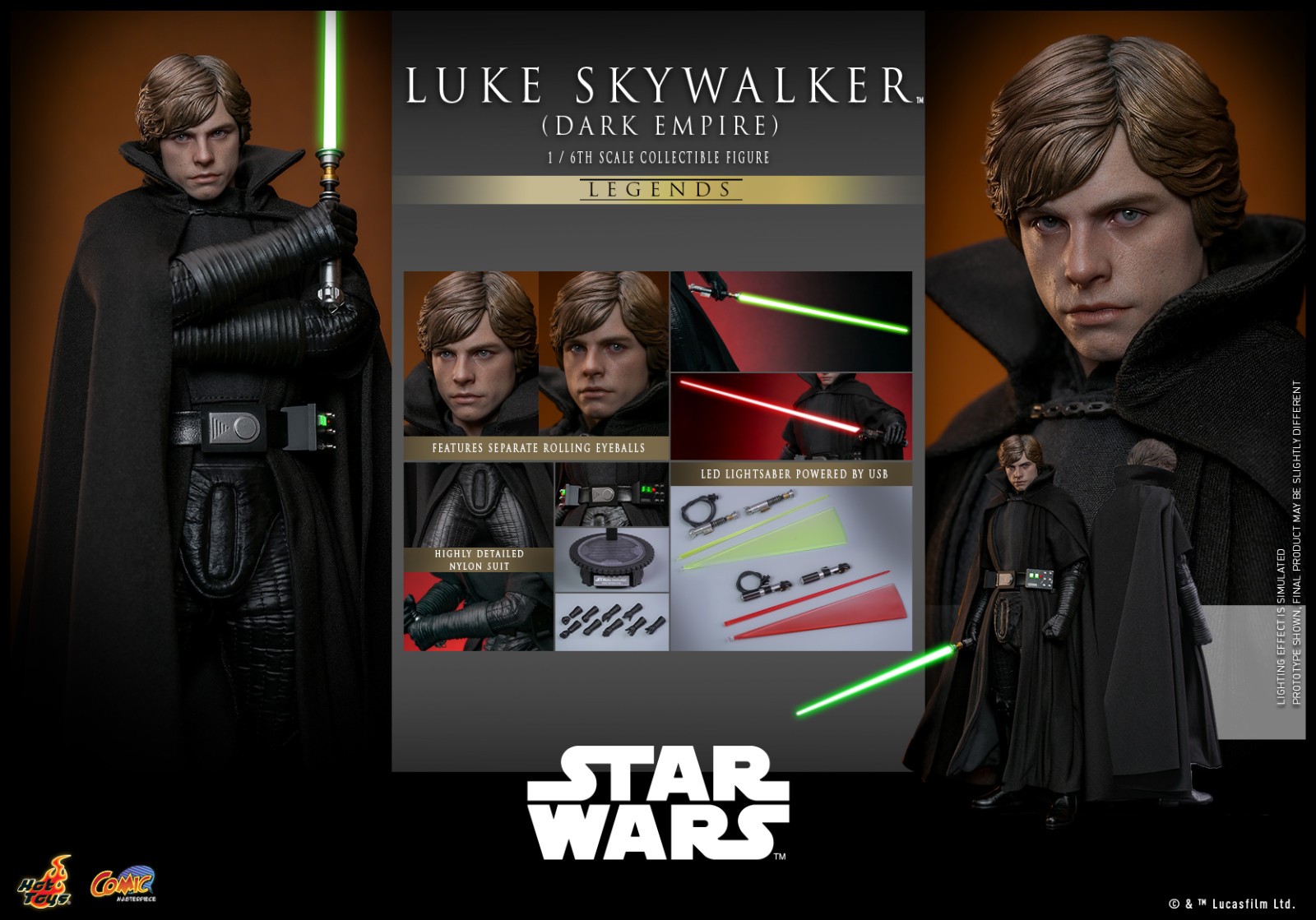 Hot Toys Star Wars CMS019 Luke Skywalker Dark Empire 1&sol;6 Scale Figure In Stock