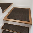 Non-Slip Stair Treads Matching Mat for Wooden Steps, Square Rubber Backing An...