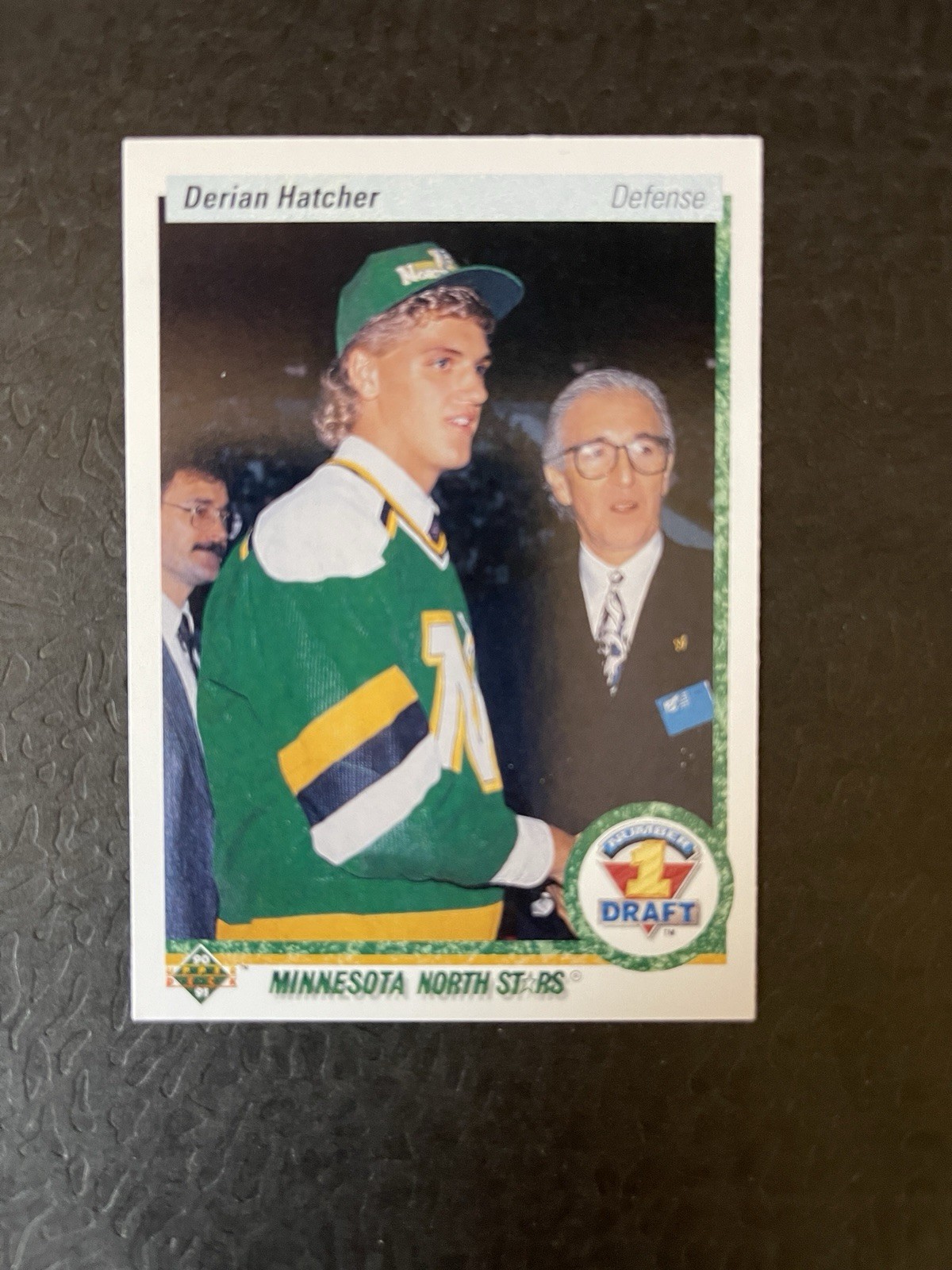1990-91 Upper Deck Hockey Card 359 Derian Hatcher Rookie. Minnesota North Stars
