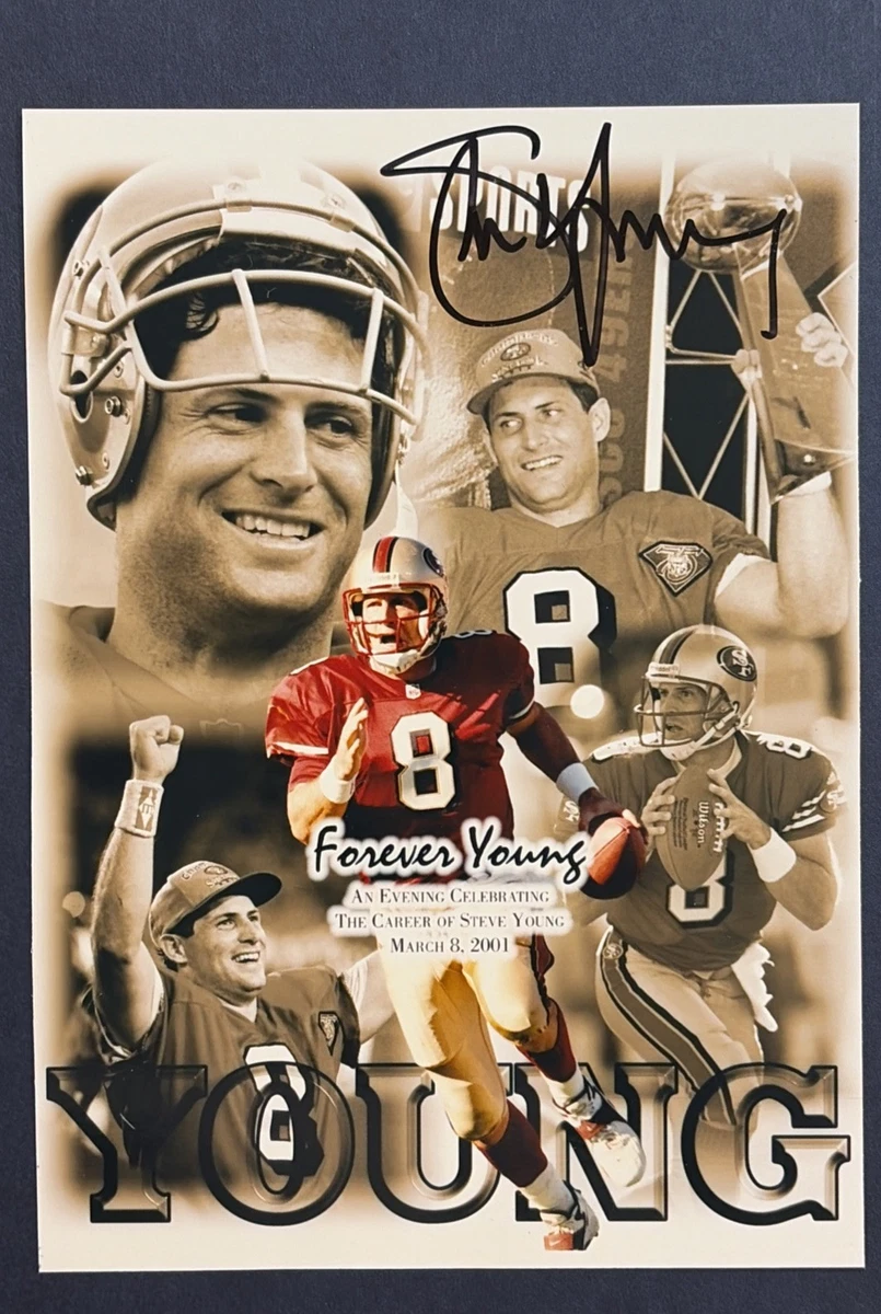 Photo Dédicacée Steve Young - 8,5x11 - Avec Certificat - Originale
