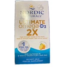 NORDIC NATURALS (60) ULTIMATE OMEGA D-3 2X LEMON EXP 11/27