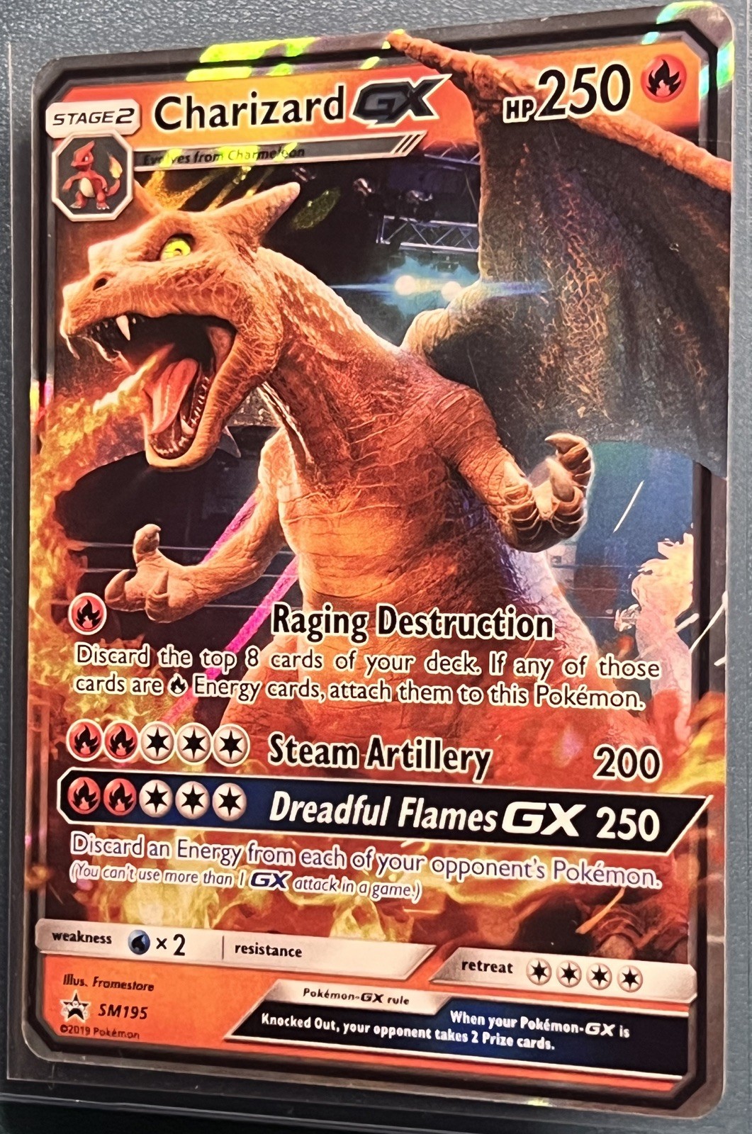 Charizard GX Pokemon Card - SM195 Sm Holo - Ultra Rare - NEAR MINT - OBO