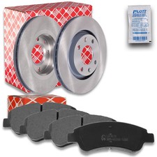 2x FEBI Bremsscheibe Ø266mm + Beläge vorne passend für Peugeot 206 CC 2D 1.6 16V