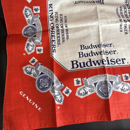 VTG Budweiser Bandana King of Beers Anheuser Busch Mask Scarf Handkerchief 15187 - Picture 4 of 6