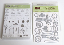 NEW Stampin' Up BEAUTIFUL BOUQUET Stamps  BOUQUET BUNCH Dies FLOWERS  PHRASES