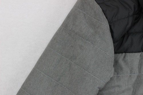 North Face Quilted Jacket Boys Size L Grey Reversible Hooded Outdoor - Picture 3 of 14