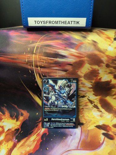 Digimon TCG AEROVEDRAMON #ST8-08 lámina rara nueva casi nueva rara difícil de encontrar - Imagen 1 de 4