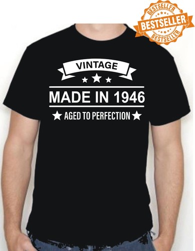 T-Shirt 80. GEBURTSTAG / MADE IN 1943 / VINTAGE JAHR / Weihnachtsgeschenk / UNISEX / S-XXL - Bild 1 von 21