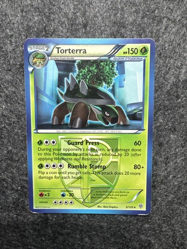 Pokémon TCG Torterra Schwarz-Weiß Plasmasturm 3/135 Regular Rare - Bild 1 von 6