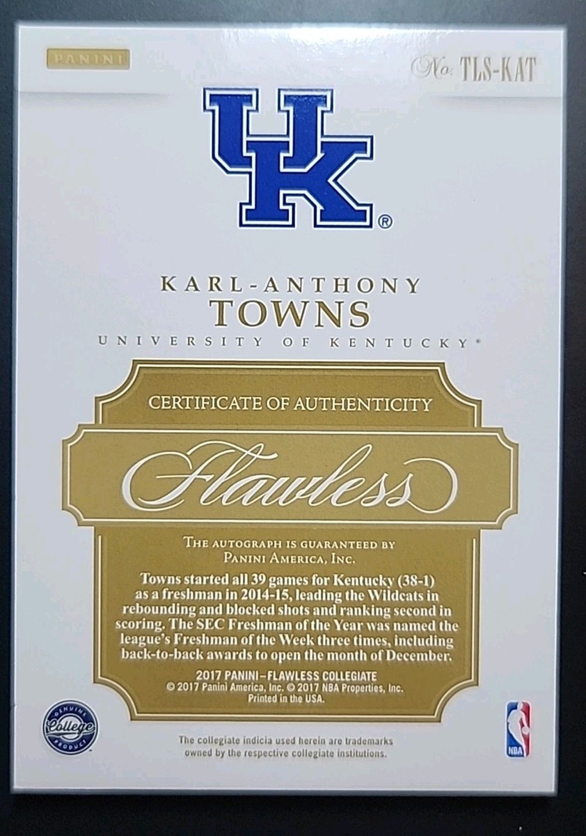panini FLAWLESS Karl-Anthony Towns 良部 Karl Anthony Towns