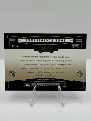 2005 Playoff Prestige - Prestigious Pros Paul Lo Duca #PP-96 Bronze /100 - Picture 2 of 2