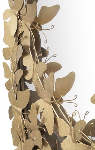 Mauro Ferretti Wandspiegel Ovaler Schmetterling 59x3x89,5 cm gold - Bild 3 von 6