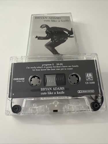 BRYAN ADAMS CUTS LIKE A KNIFE CASSETTE TAPE - Picture 4 of 4