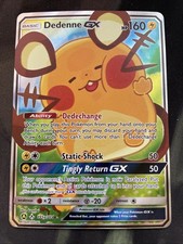 Dedenne GX 195A/214 Alternate Art Holo Pokemon Card Full Art Electric Type