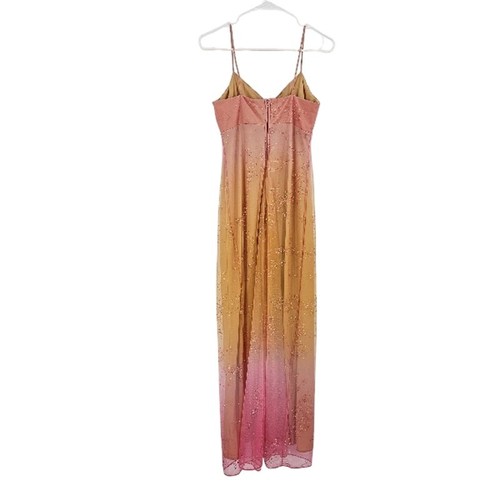 Vintage Morgan by Linda Bernell y2k Dress Pink Orange Fairy Goth Prom Maxi 5/6 - Picture 10 of 10