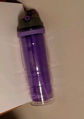 Bubba 22oz Water Bottle With Straw sip Clear & purple W/ carrying loop excellent - Picture 7 of 9
