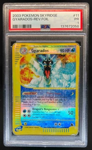2003 Pokemon Skyridge Gyarados Reverse Holo #11/144 PSA 1