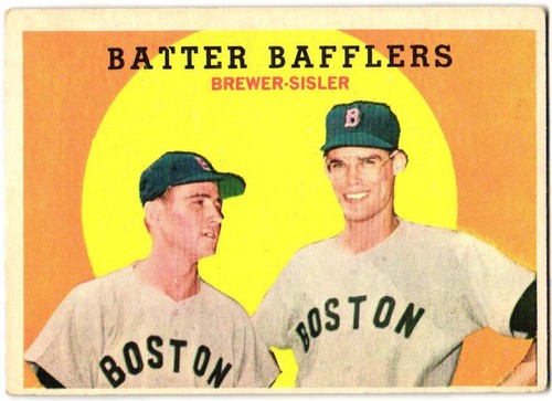 1959 Topps - Tom Brewer, Dave Sisler #346 (A) en muy buen estado+ - Imagen 1 de 2