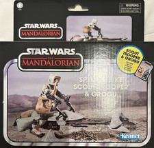 Star Wars the Mandalorian Vintage Collection Speeder Bike  Scout Trooper  Grogu