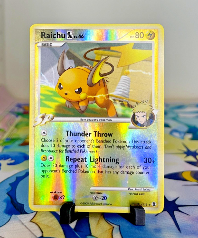 Raichu GL 31/111 Rising Rivals, Reverse Holo, Pokemon Card TCG - LP
