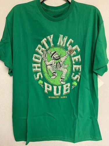 Mens "Shorty McGee's Pub" Short Sleeve T-Shirt, Size Large, New With Tags