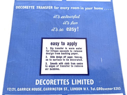 Vintage Decorettes Transfer Baby Nursery 60’s Retro Seahorse Wall Decal - Picture 7 of 10