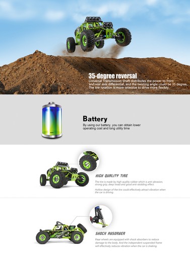 WLTOYS 12427 1/12 SCALE 2.4G 4WD ELECTRIC BRUSHED CRAWLER RTR RC Toy CAR GIFT - Picture 6 of 15