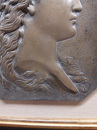 French Bronze Relief Plaque Marianne III Republic Framed 13X11 - Picture 8 of 10