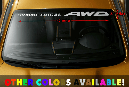 SYMMETRICAL Windshield Banner Vinyl Premium Decal Sticker 45 x 2.1" for SUBARU - Bild 1 von 2