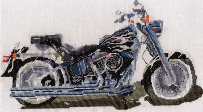 Kawasaki Ninja motorbike Red or green counted cross stitch kit or chart 14s aida