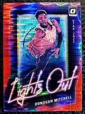 2020-21 PANINI DONRUSS OPTIC DONOVAN MITCHELL #6 LIGHTS OUT RED PULSAR JAZZ MINT