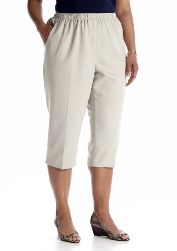1826 jeans Womens Plus Size Cotton Stretch CAPRI Pants &jack David Elastic Waist - Picture 49 of 57