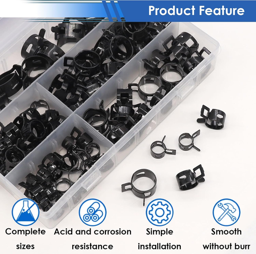 132Pcs Fascette stringitubo a molla 6-25Mm con pinza 16 misure tubo a tensione costante - Foto 4 di 12