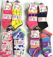 Lot of 12 Pairs-Low Cut Ankle Fashion Socks, 48 Cotton Size 9-11