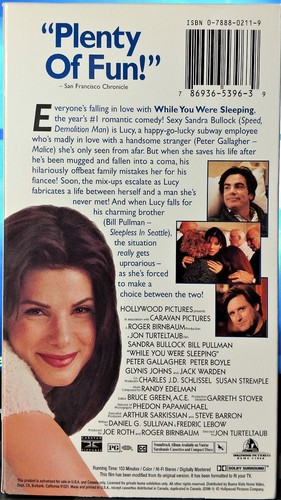 While You Were Sleeping (VHS, 1995) - Picture 2 of 2