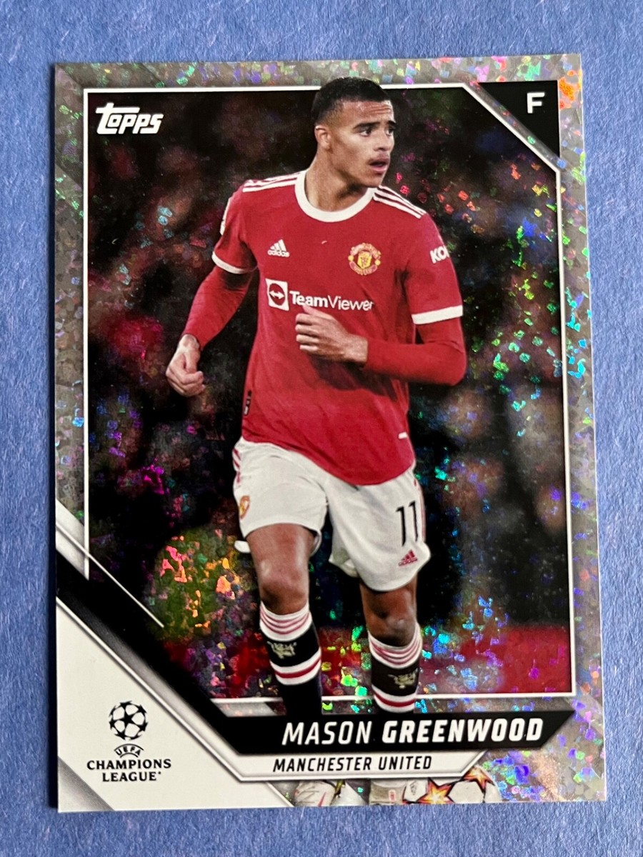 22-23 PANINI SAM GREENWOOD 直筆サインカード 44シリ Mason Greenwood 2021-22 Topps UEFA Champions League SPARKLE