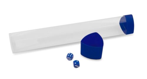BCW Playmat Tube with Dice Cap - Blue - Standard Playmat Size 15" - Picture 1 of 2