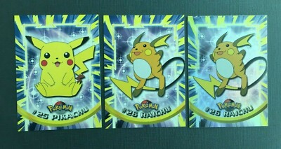 2000 Topps Pokemon CHROME Raichu #25, Pikachu & Raichu Non Holo