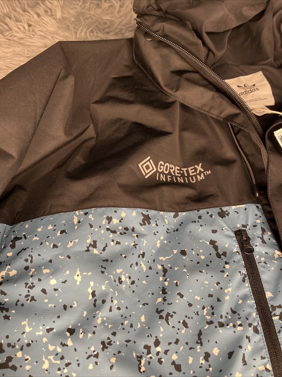 Adidas Winter Gore-Tex Infinium Black Blue Adventure Jacket Adidas Winter Gore-Tex Infinium Black Blue Adventure Jacket