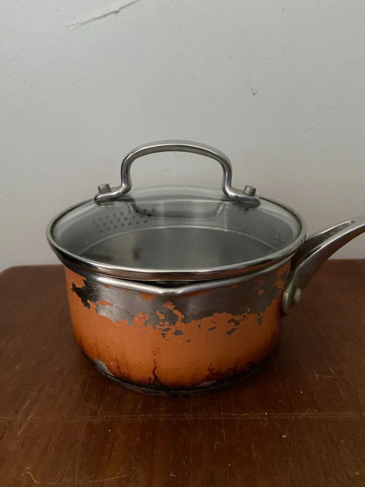 De Colección Roy's Fusion Utensilios de Cocina 18/10 Acero Inoxidable Cacerola Pequeña Naranja Yamaguchi Foto 4 de 4