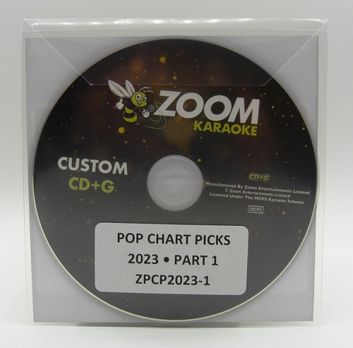 Zoom Karaoke CD+G Disc - Pop Chart Picks 2023 (Part 1) - 15 Big Pop Hits! - Picture 2 of 2