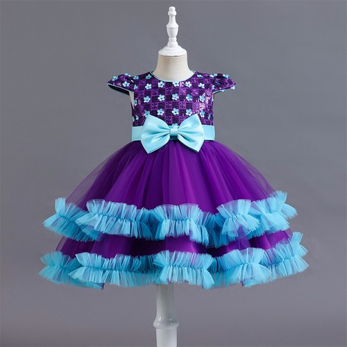 Halloween Cosplay Kids Girls Tutu Dress Princess Tulle Witch Fancy Dress Party - Picture 3 of 40