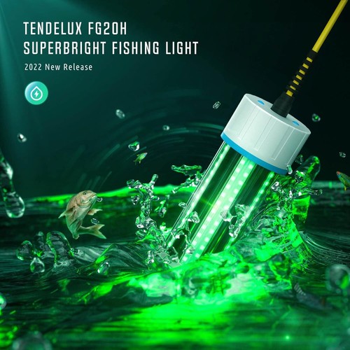 Luce da Pesca Subacquea, 110V & 12V Super Luminosa LED Verde Luce Sommergibile a - Foto 5 di 5