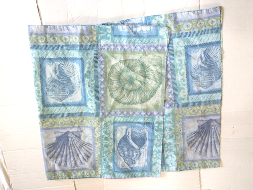 Sea Shell Pillow Shams Set of 2 Dan River 35"x 19" Beach Ocean - Picture 2 of 9